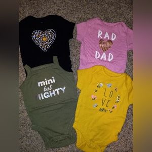 Old Navy Baby Girl Graphic Onesie Bundle
